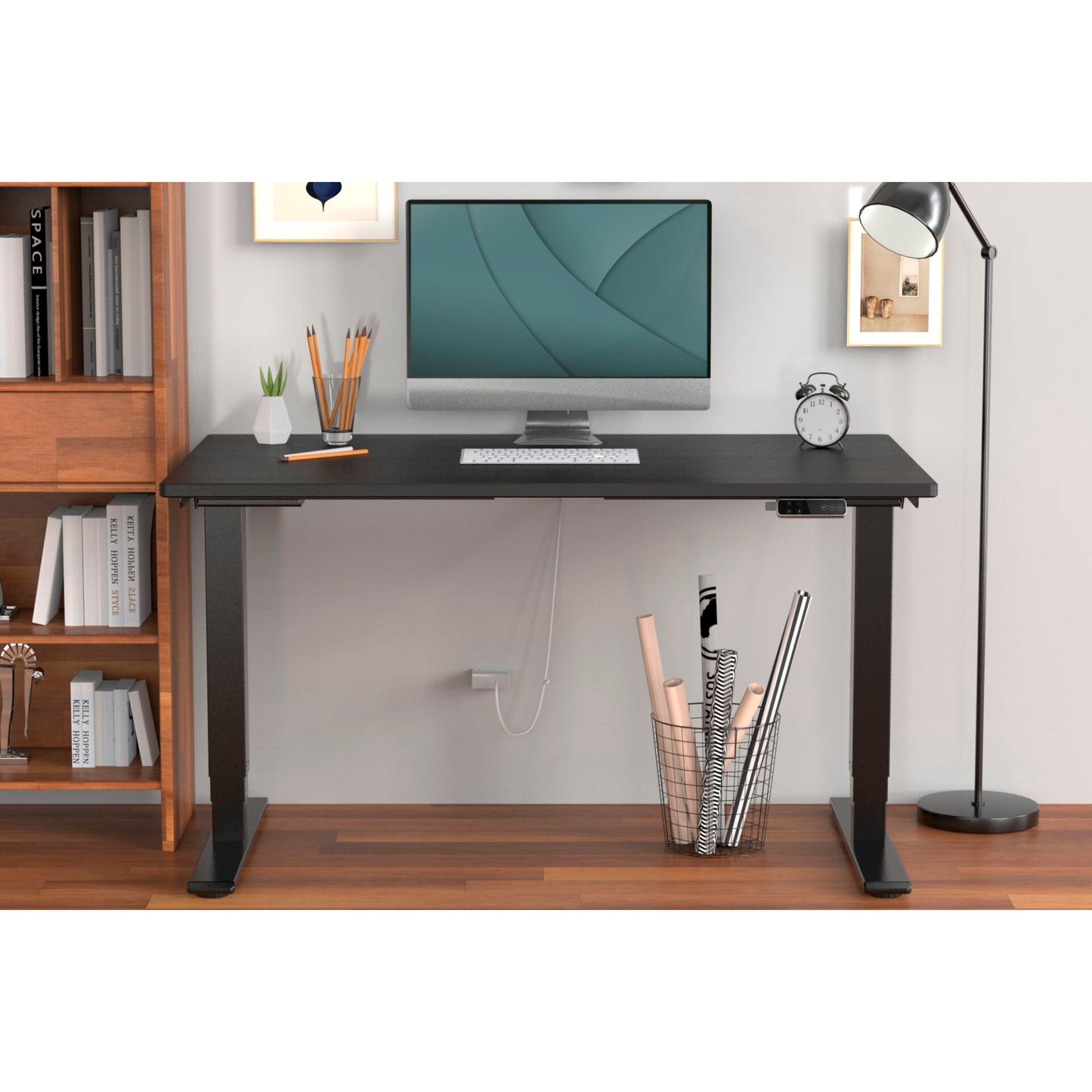 DIGITUS Electrically height-adj. Table Dual-Motor 3 Steps black