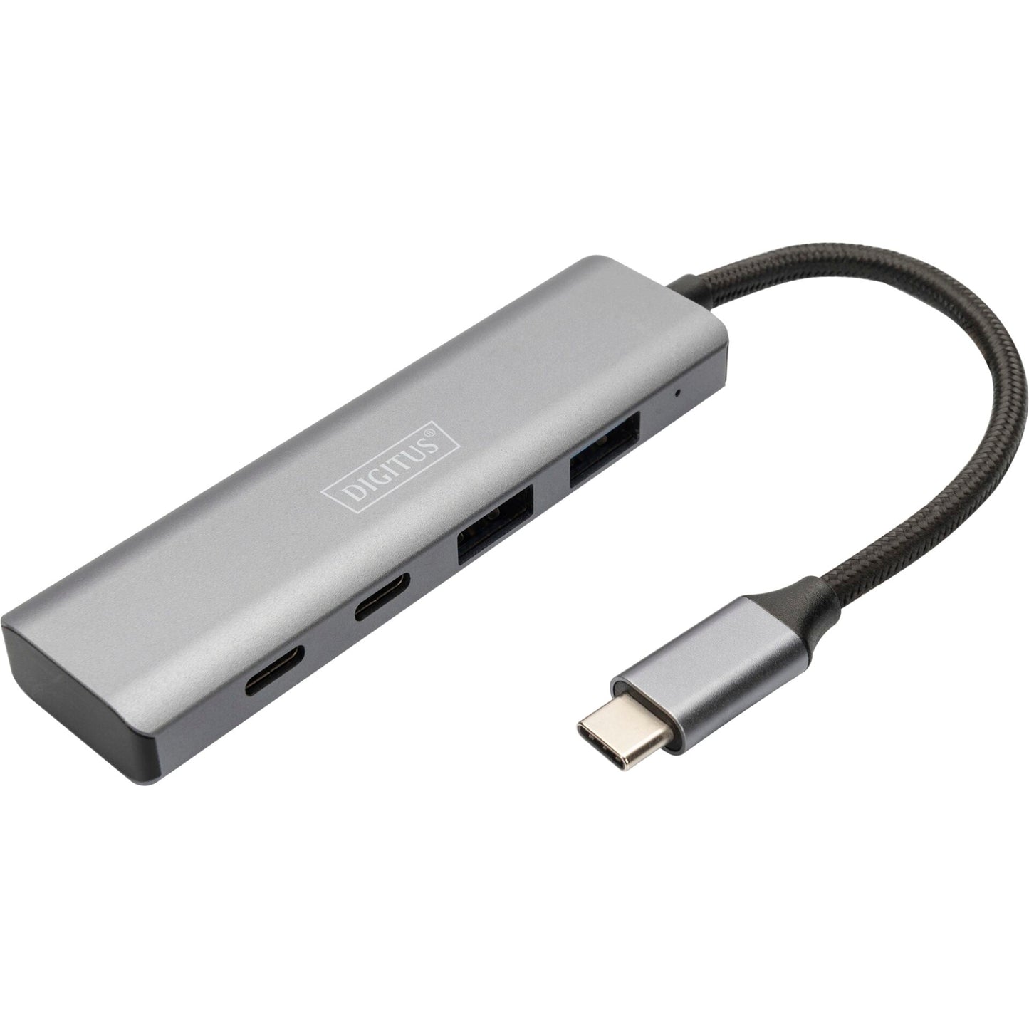 DIGITUS USB-C 4 Port HUB Alumin. Housing  2xUSB-A+2x USB-C Gen2