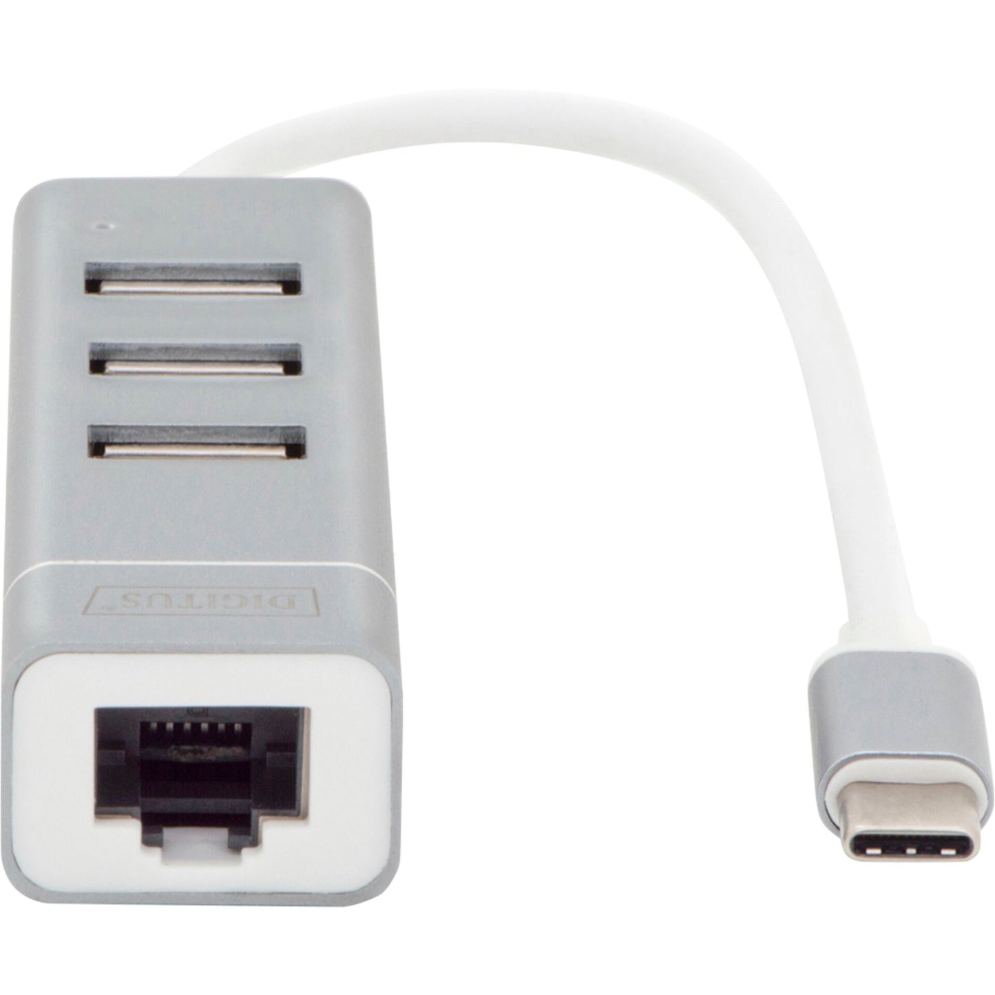 DIGITUS USB Type-C 3-Port Hub + Fast Ethernet LAN-Adapt DA-70253