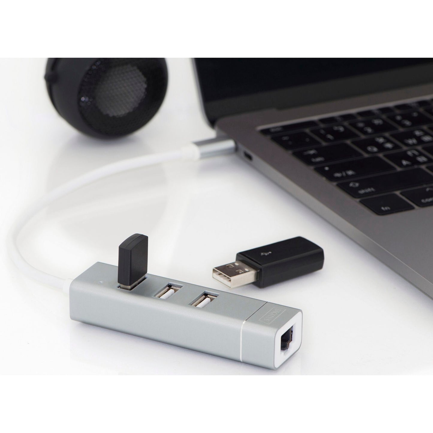 DIGITUS USB Type-C 3-Port Hub + Fast Ethernet LAN-Adapt DA-70253