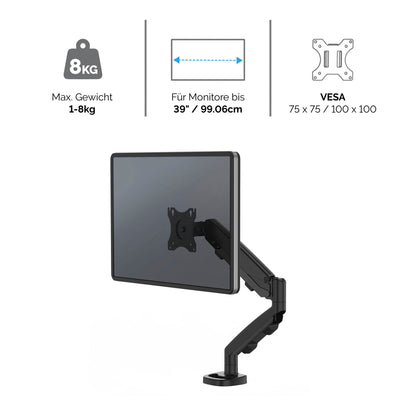 Fellowes Eppa Single Monitorarm black