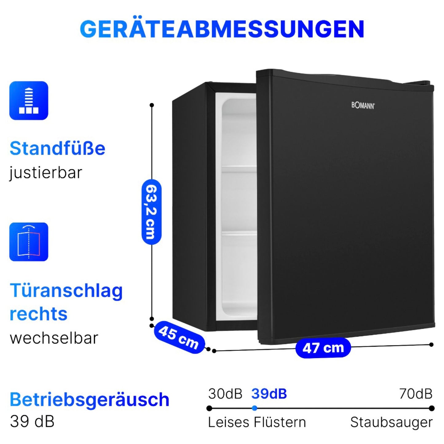Bomann KB 7347 black Refrigerator Box