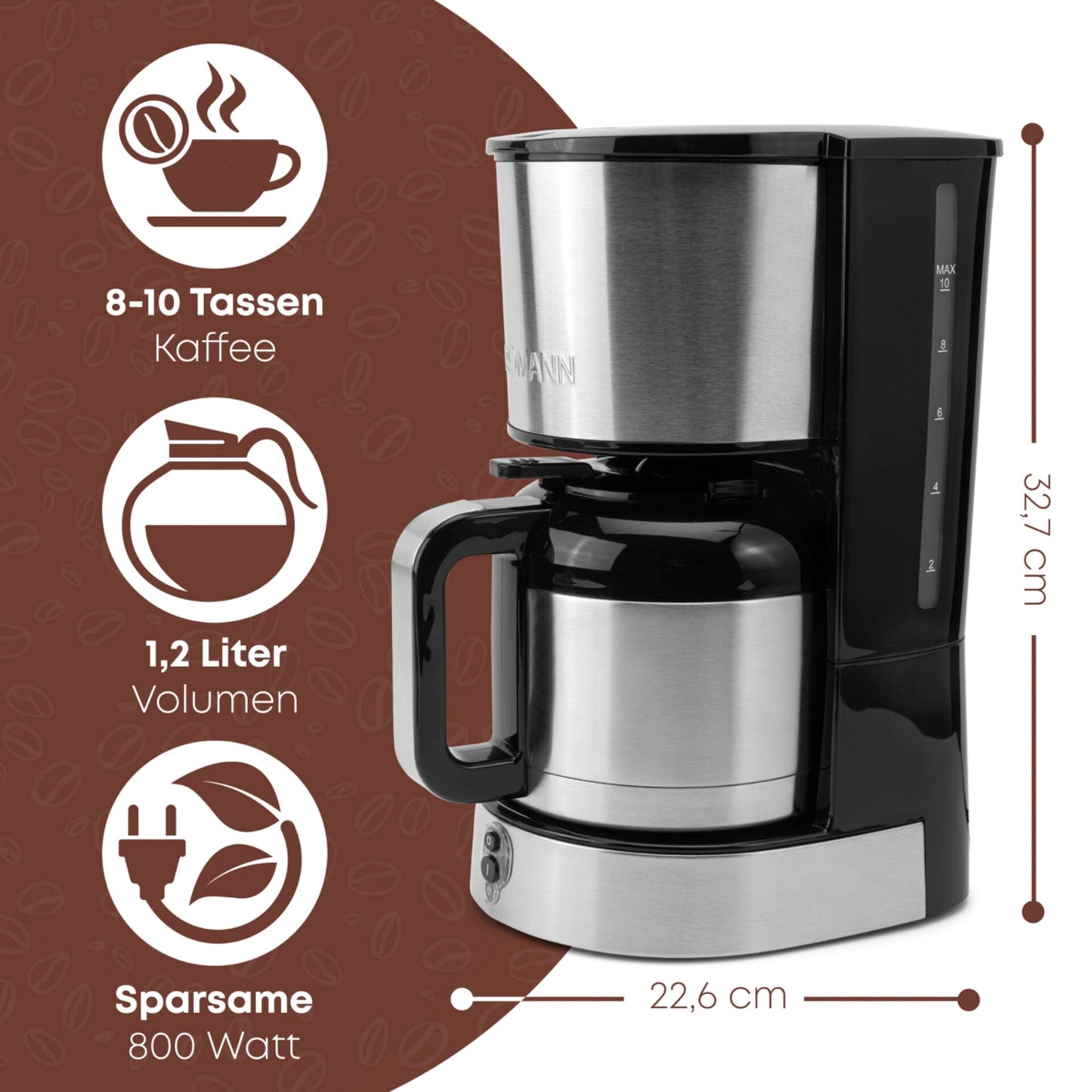Bomann KA 6066 CB Coffee Machine 10 Cups