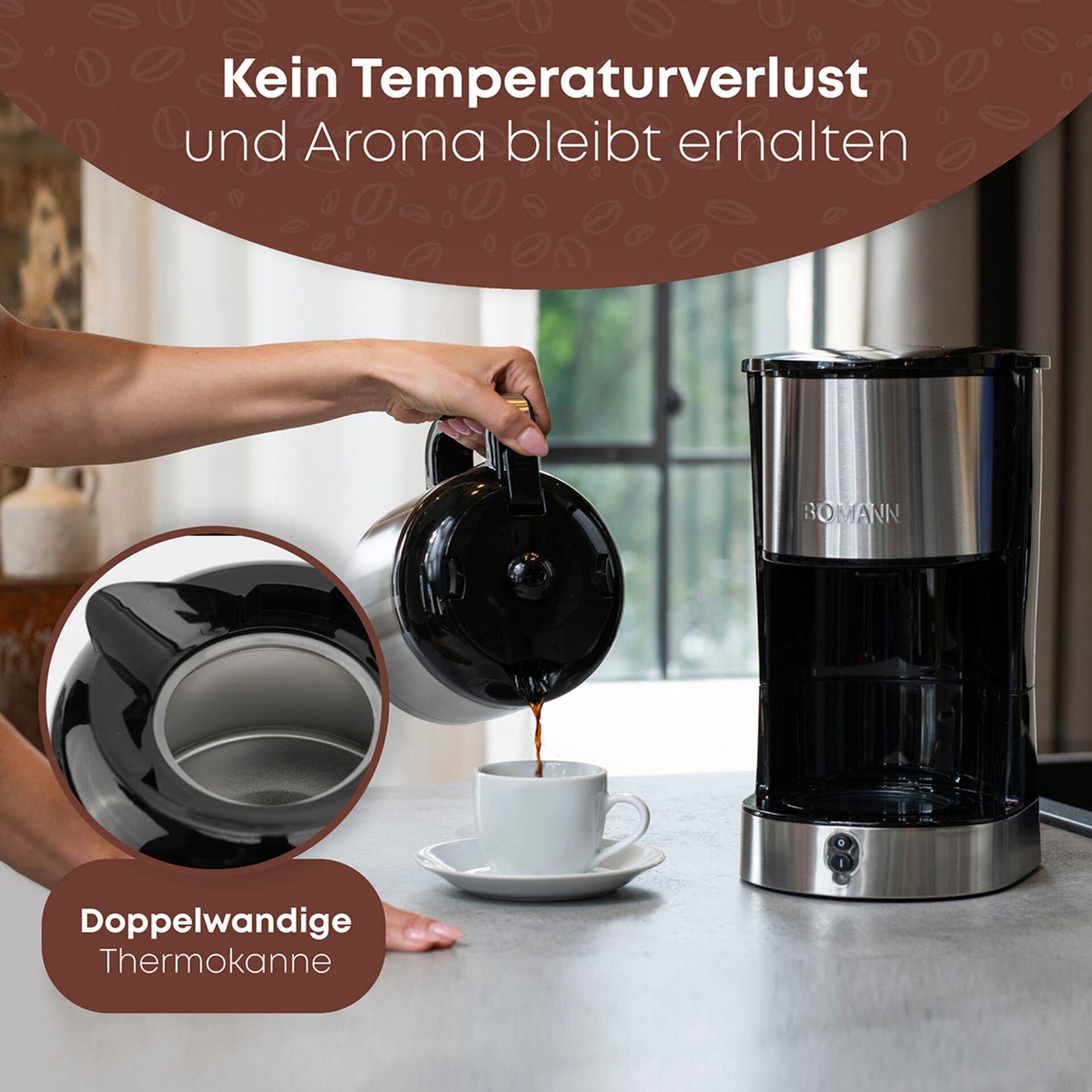 Bomann KA 6066 CB Coffee Machine 10 Cups