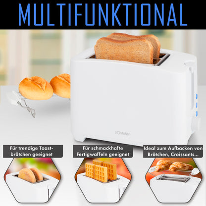 Bomann TA 6065 CB white 2 Slice Toaster