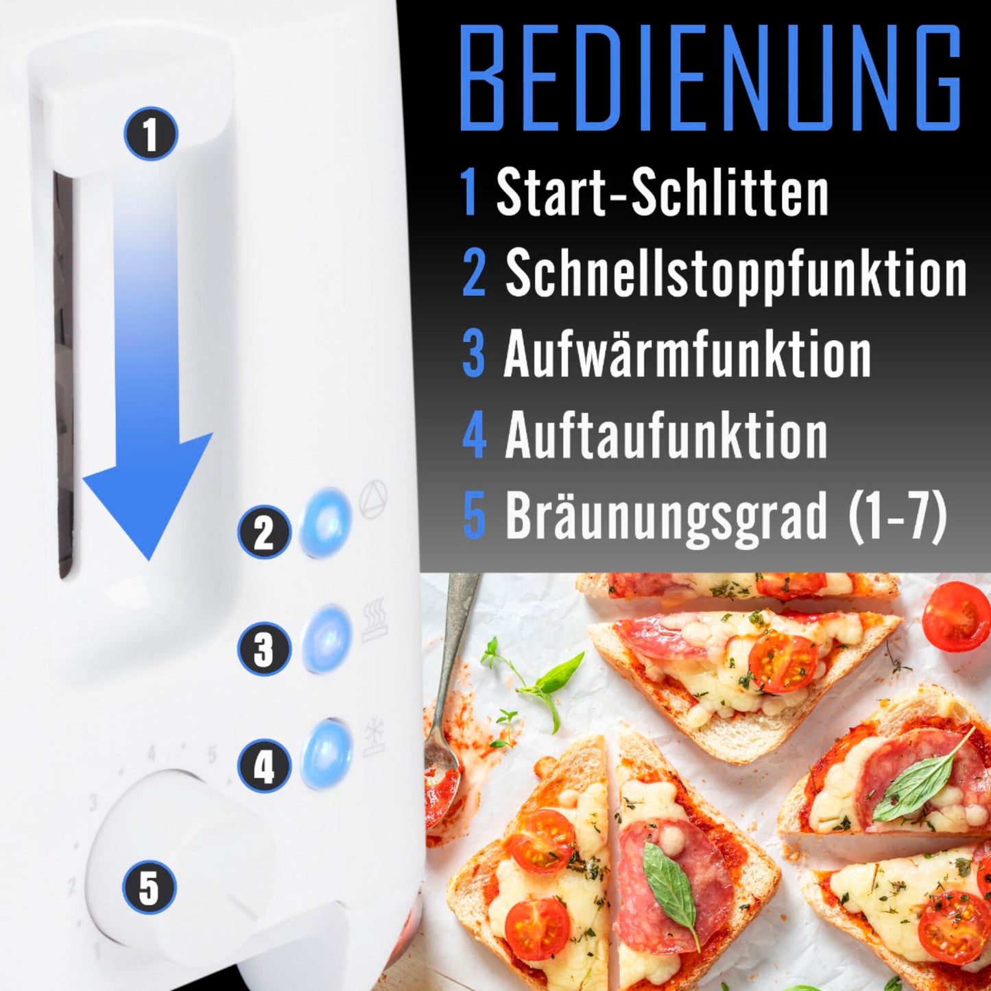Bomann TA 6065 CB white 2 Slice Toaster