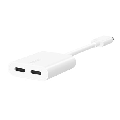 Belkin RockStar USB-C Audio- and Charge Adapter, white F7U081btWH