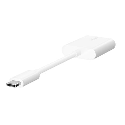 Belkin RockStar USB-C Audio- and Charge Adapter, white F7U081btWH