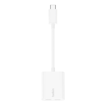 Belkin RockStar USB-C Audio- and Charge Adapter, white F7U081btWH