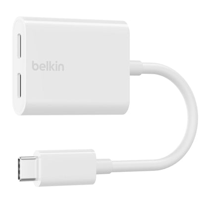 Belkin RockStar USB-C Audio- and Charge Adapter, white F7U081btWH