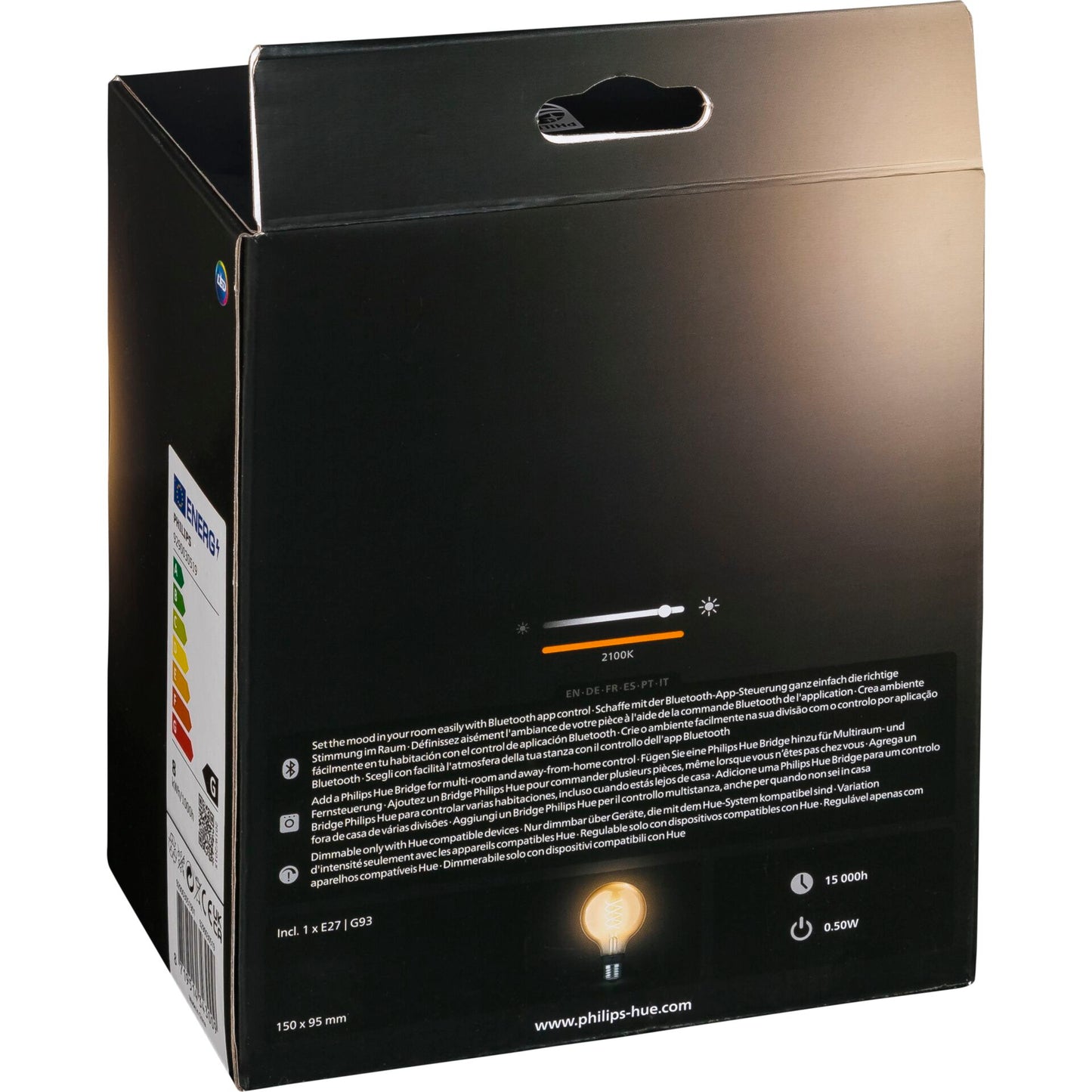 Philips Hue White Filament E27 Globe G93 550lm