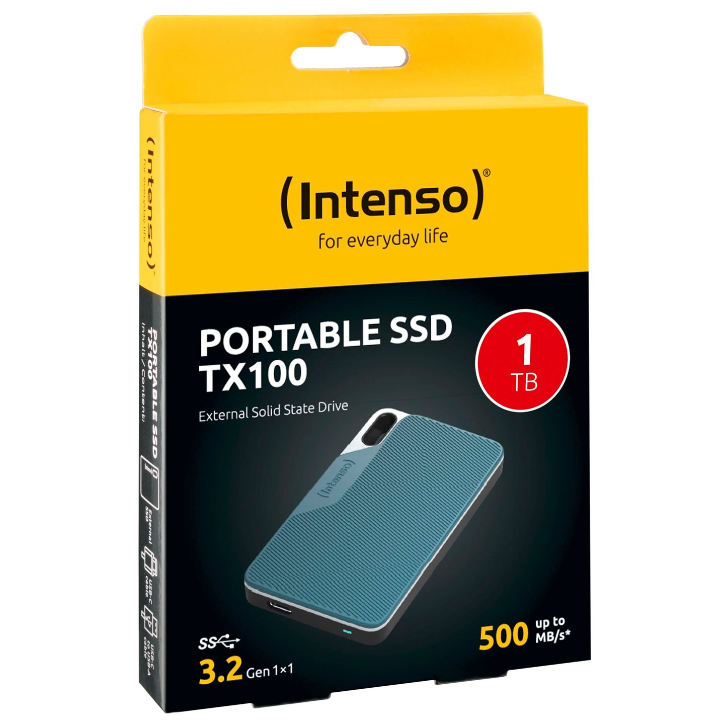 Intenso externe SSD TX100    1TB USB 3.2 Gen 1x1 grey-blue