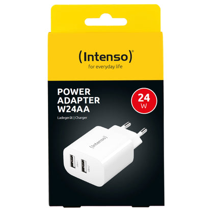 Intenso Power Adapter W24AA 2x USB-A 24W              white