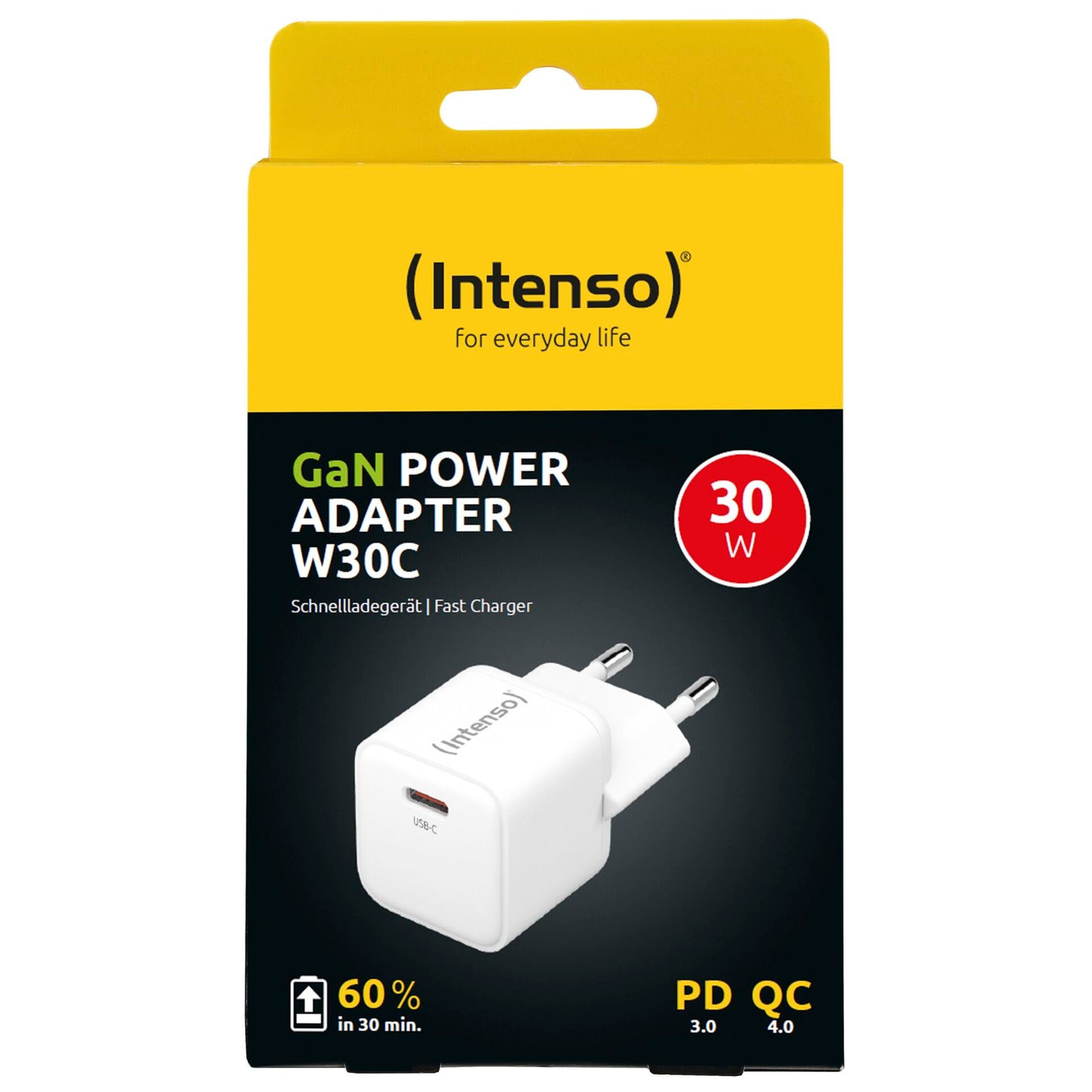 Intenso Power Adapter W30C GaN white 1x USB-C 30W