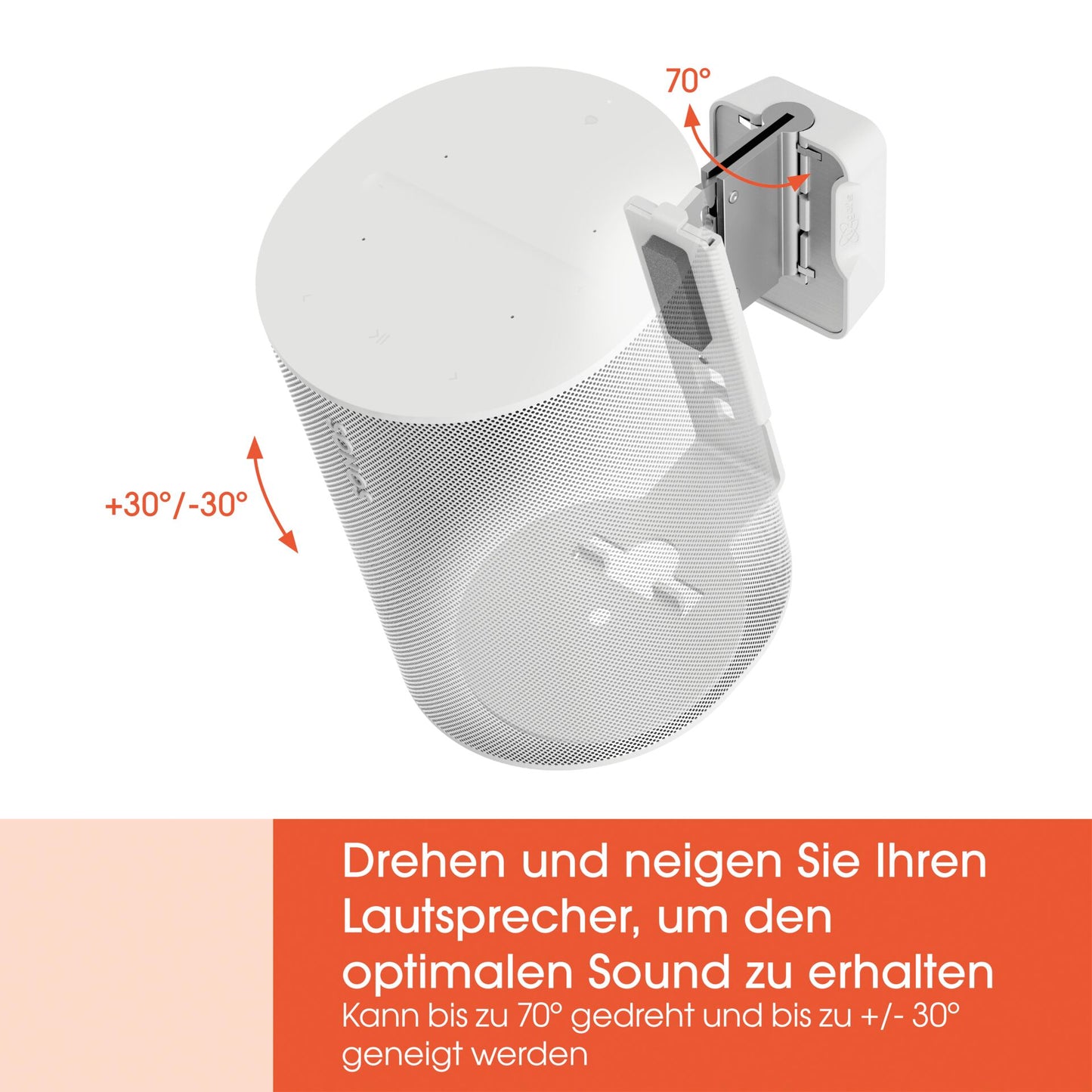 Vogels Wall Mount for Speaker Sonos Era 100 W white SWM 4111