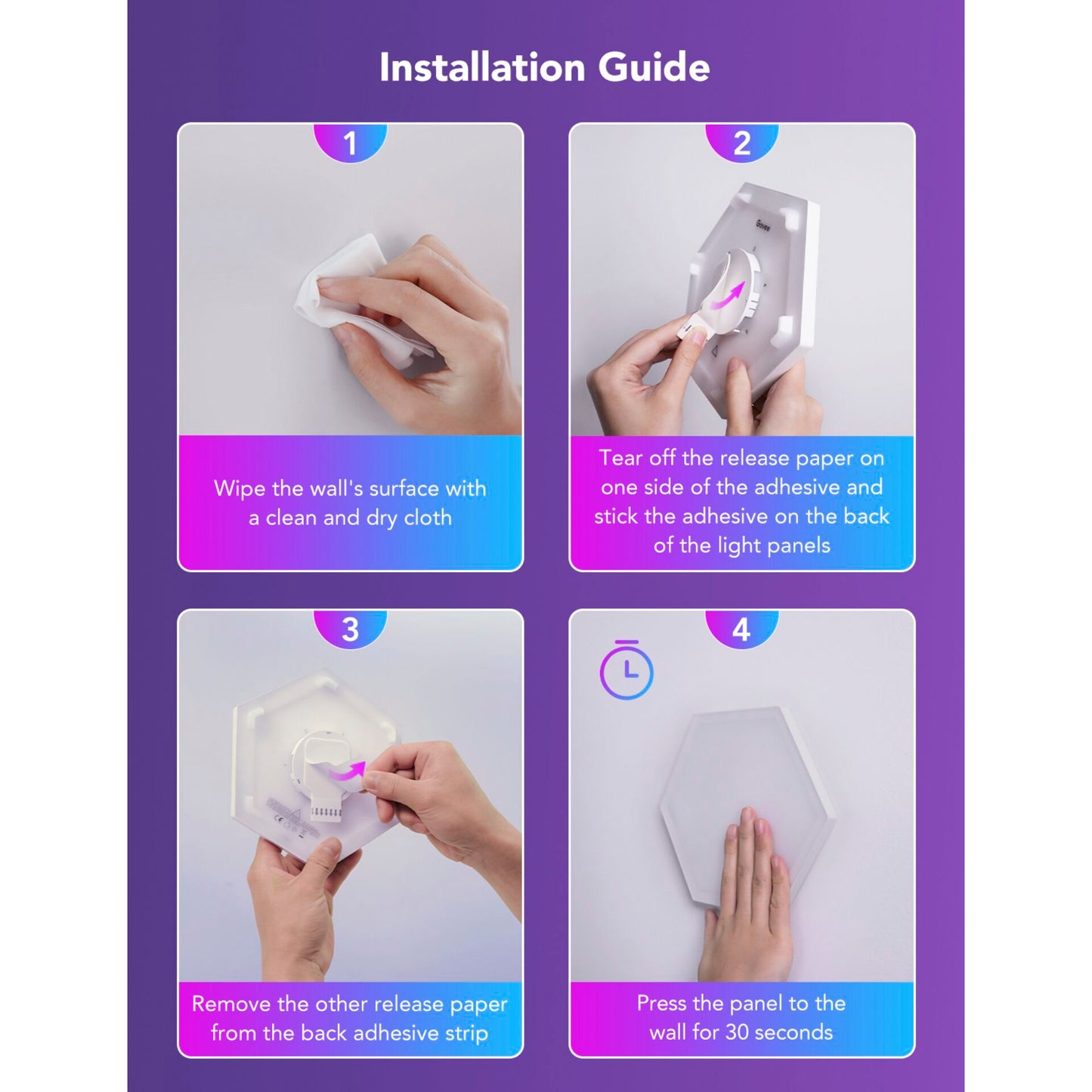 Govee Double Sided Tape 15pcs for RGBIC Light Panels H6061