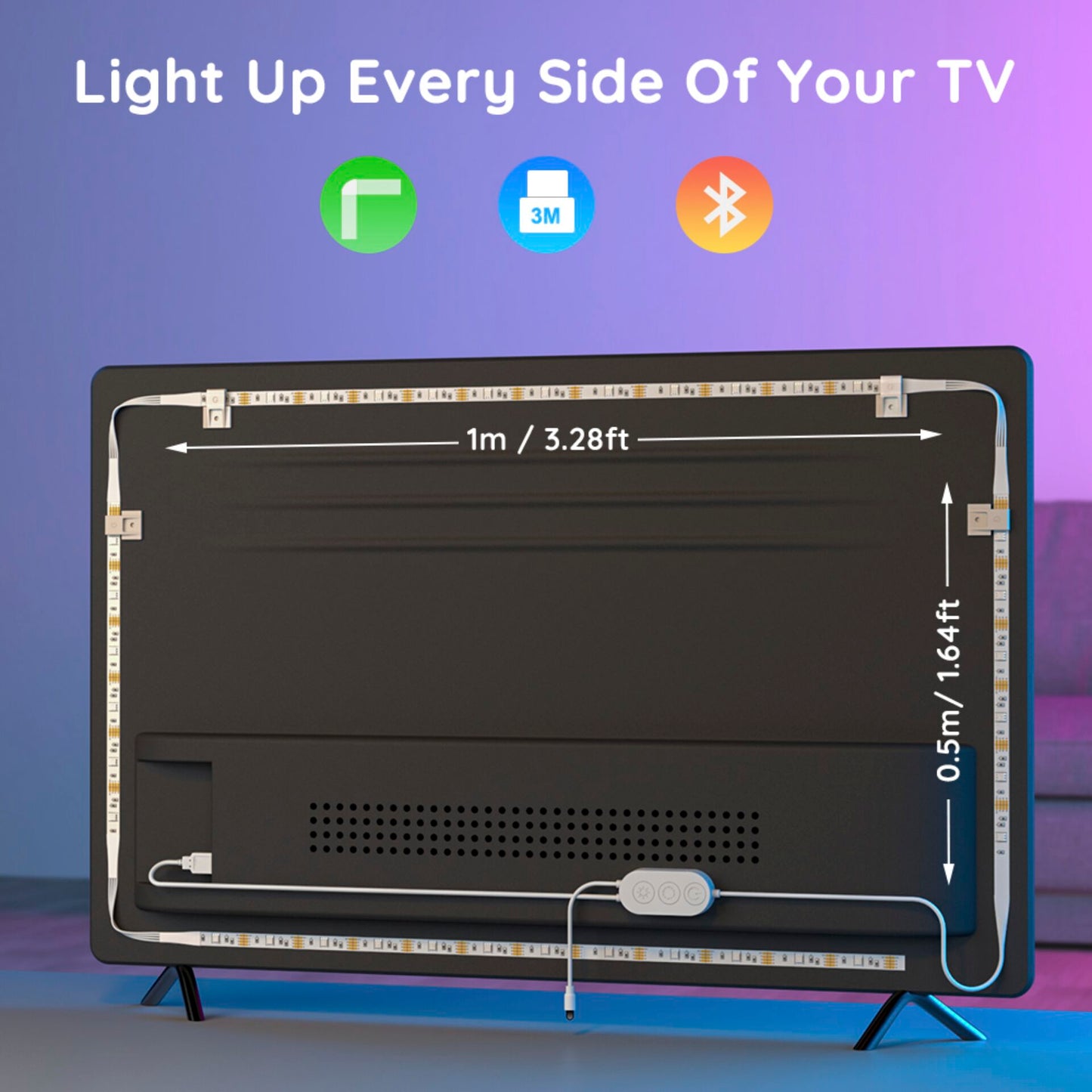 Govee RGB Bluetooth LED Back- light for 46 Inch - 60 Inch TVs