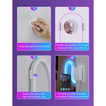 Govee 20x Clips Mounting Bracket for Neon LED strip H61A1 profile