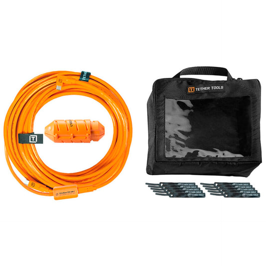 Tether Tools USB-C to C-Cable- system 9,40m right orange