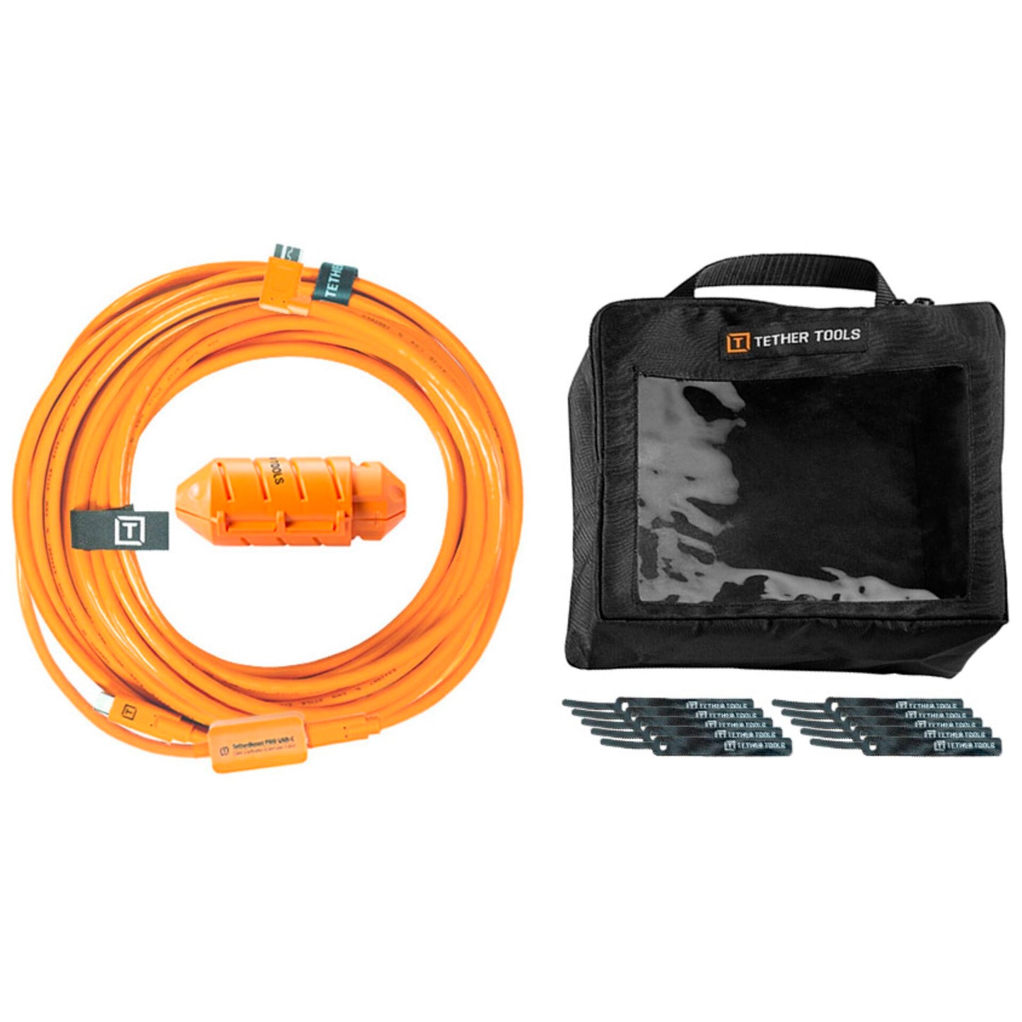 Tether Tools USB-C to Micro-B- Cable-System 9,40m right orange