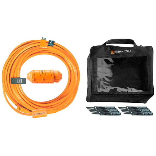 Tether Tools USB-C to Micro-B- Cable-System 9,40m right orange