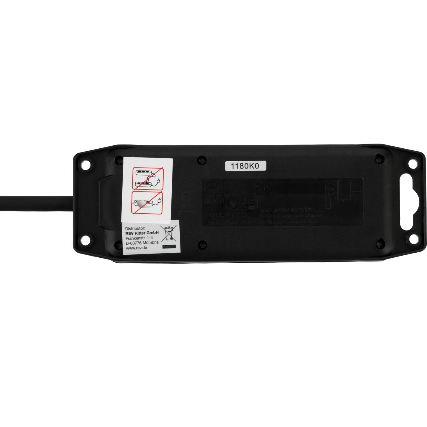 REV Multiple Socket Outlet IP44 2-fold 1,4m