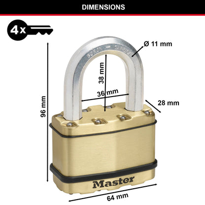 Master Lock Padlock made from Laminated Steel (64mm)M15BEURDLF