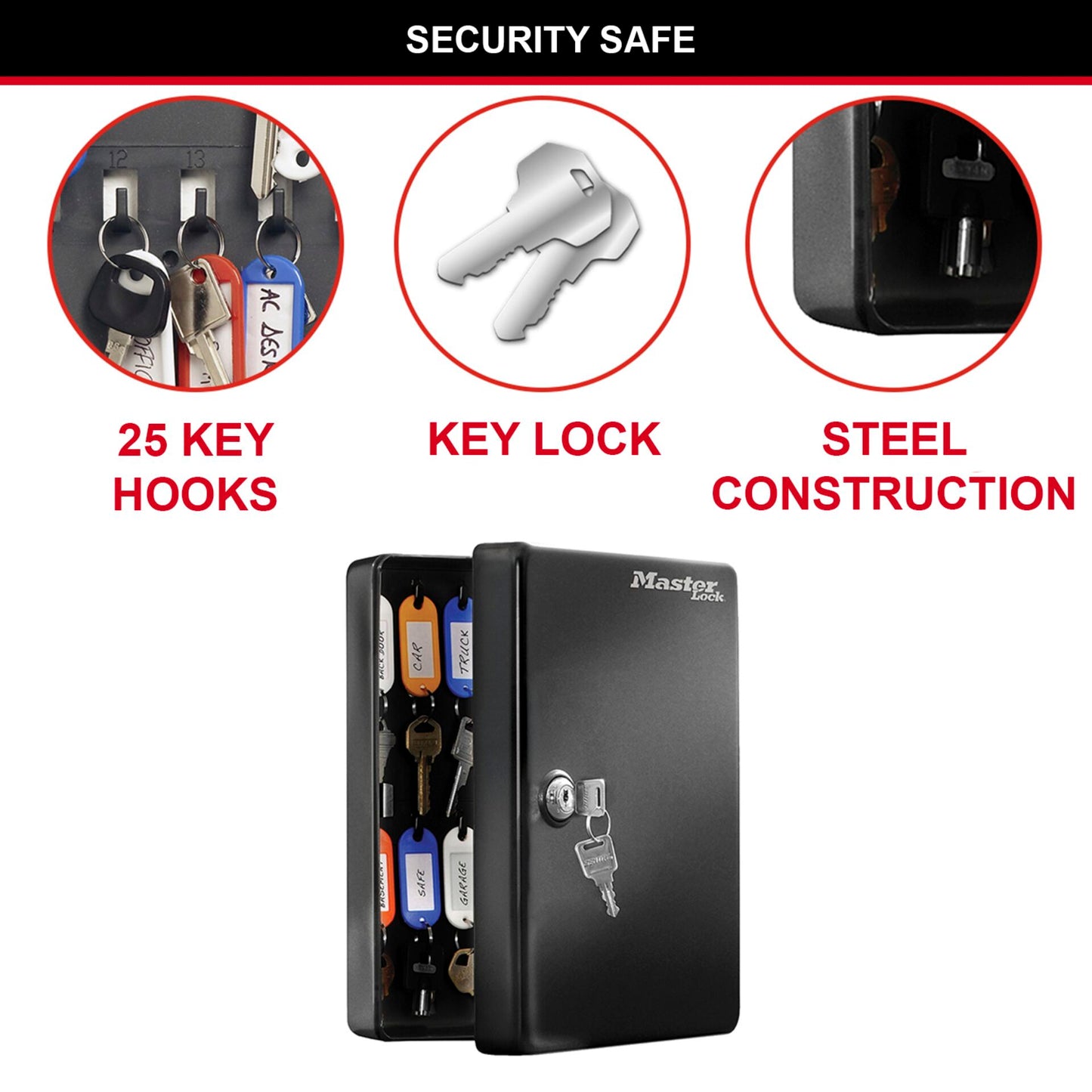 Master Lock Key Box for 25 Keys KB-25ML