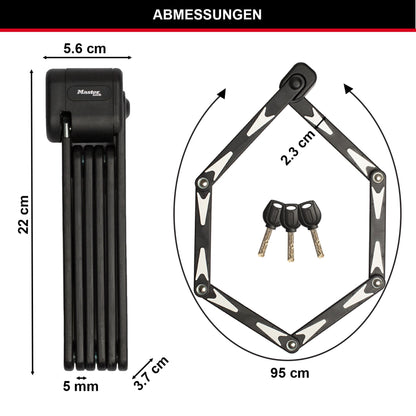 Master Lock Folding Lock (VdS) with Key  8333EURDPRO