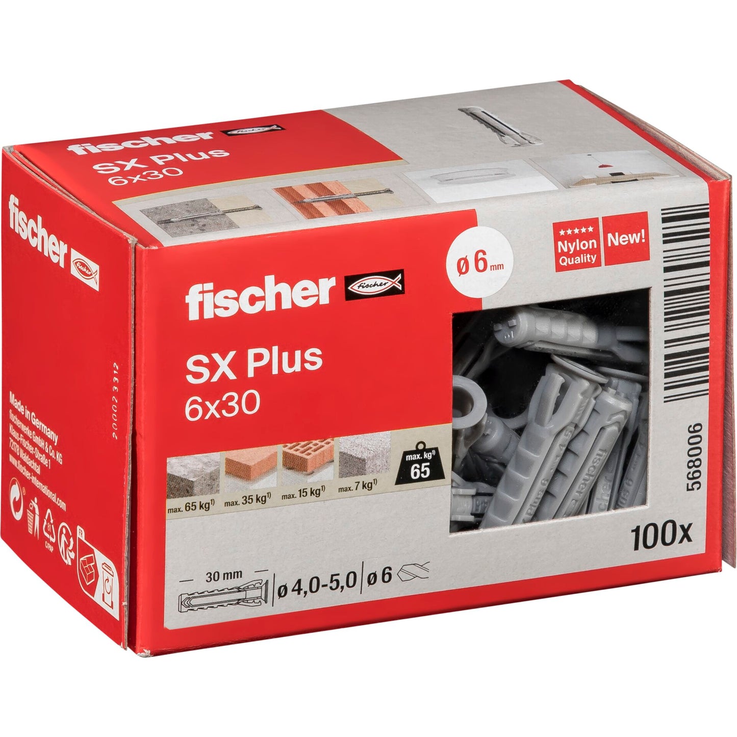 Fischer plug SX Plus 6x30 100 pcs.