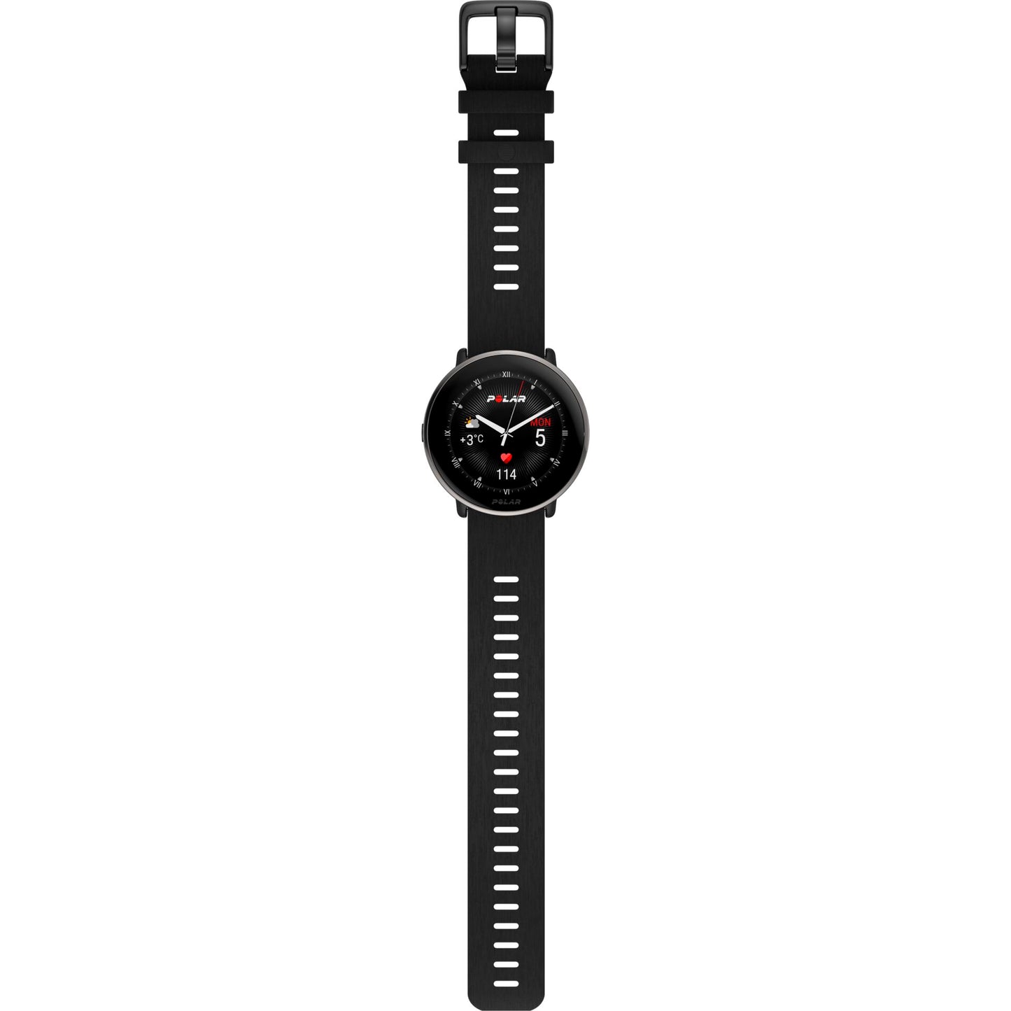 Polar Ignite 3 Titanium Silicone Band black