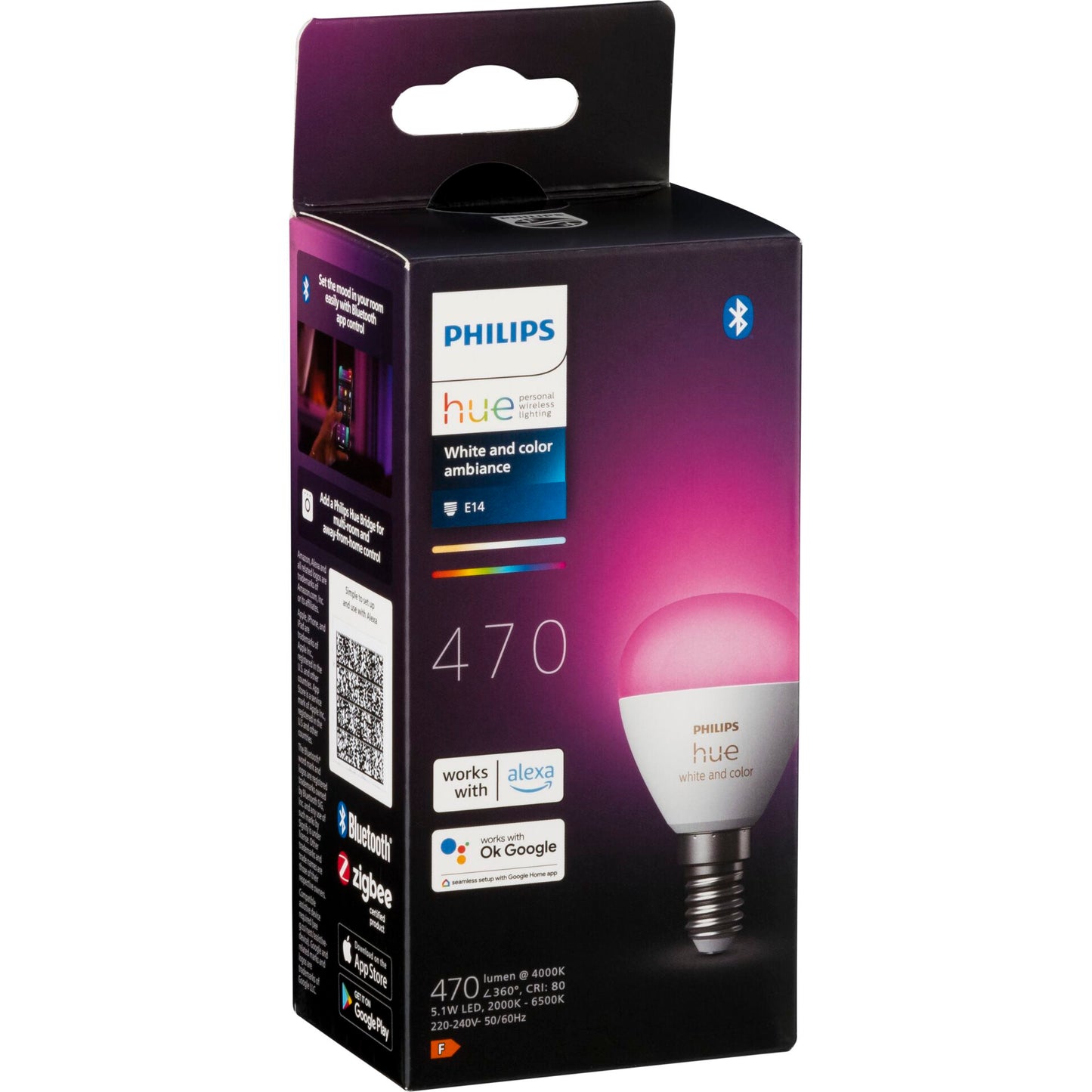 Philips Hue LED Luster E14 BT 5,1W 470lm White Color Ambiance
