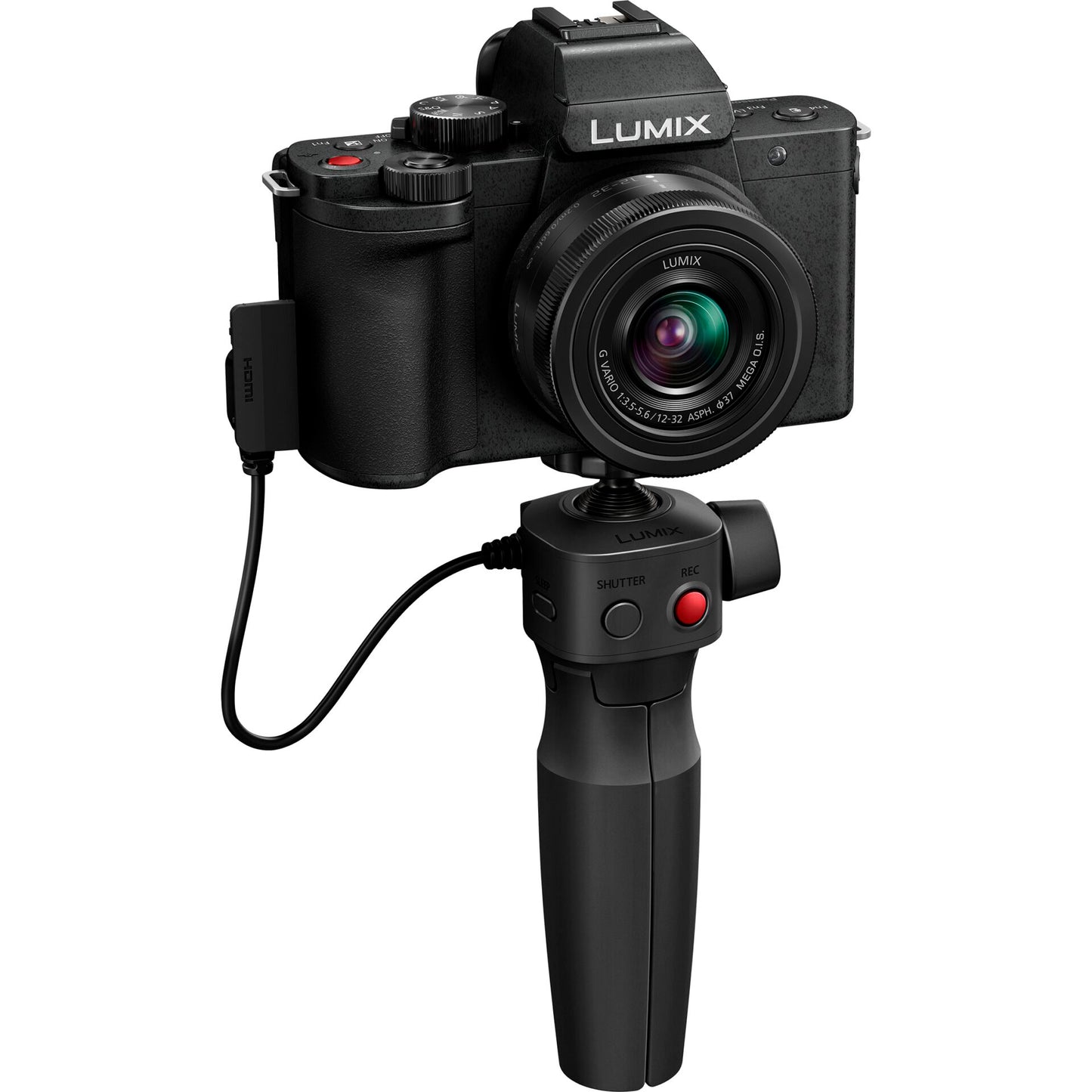Panasonic Lumix DC-G100D black + H-FS 12-32 + DMW-SHGR2