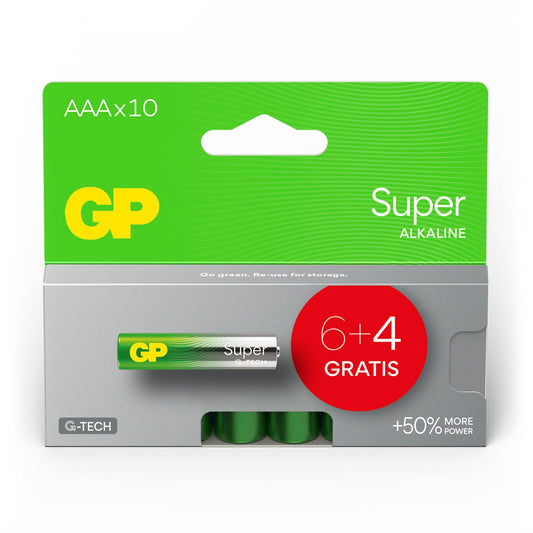6+4 GP Super Alkaline 1,5V AAA Micro LR03    GPSUP24A997C10