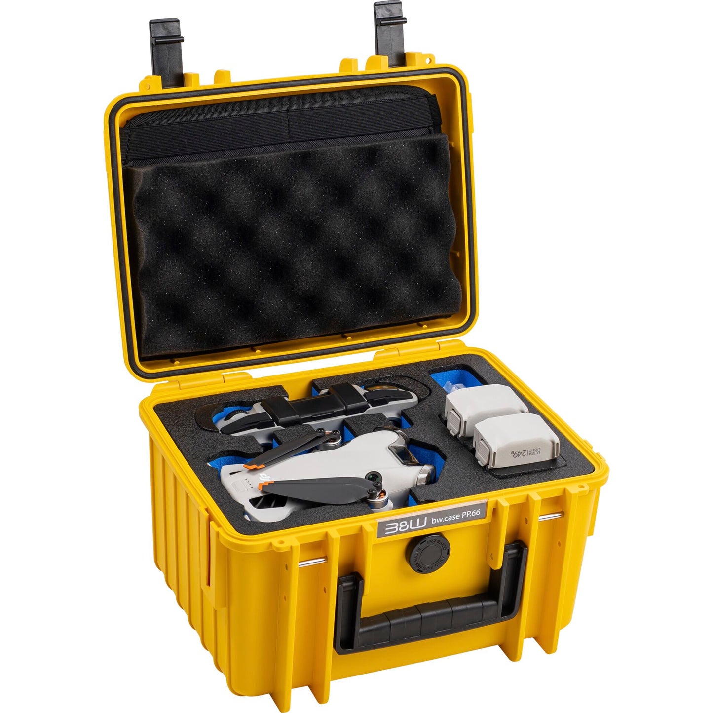 B&W drone.case PP.66 yellow for DJI Mini 4 Pro