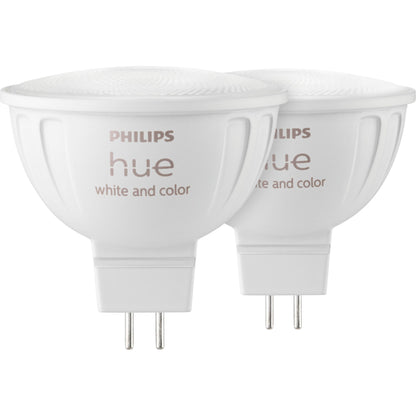 Philips Hue LED Lampe MR16 2pack Set 400lm White Color Amb.