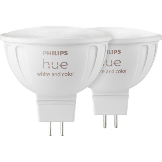 Philips Hue LED Lampe MR16 2pack Set 400lm White Color Amb.