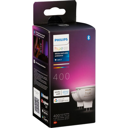 Philips Hue LED Lampe MR16 2pack Set 400lm White Color Amb.