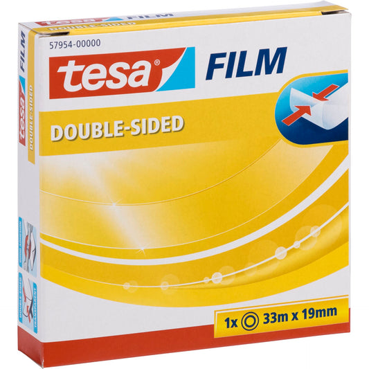 Tesa Double Sid. Tape 33m x 19mm transparent 57954