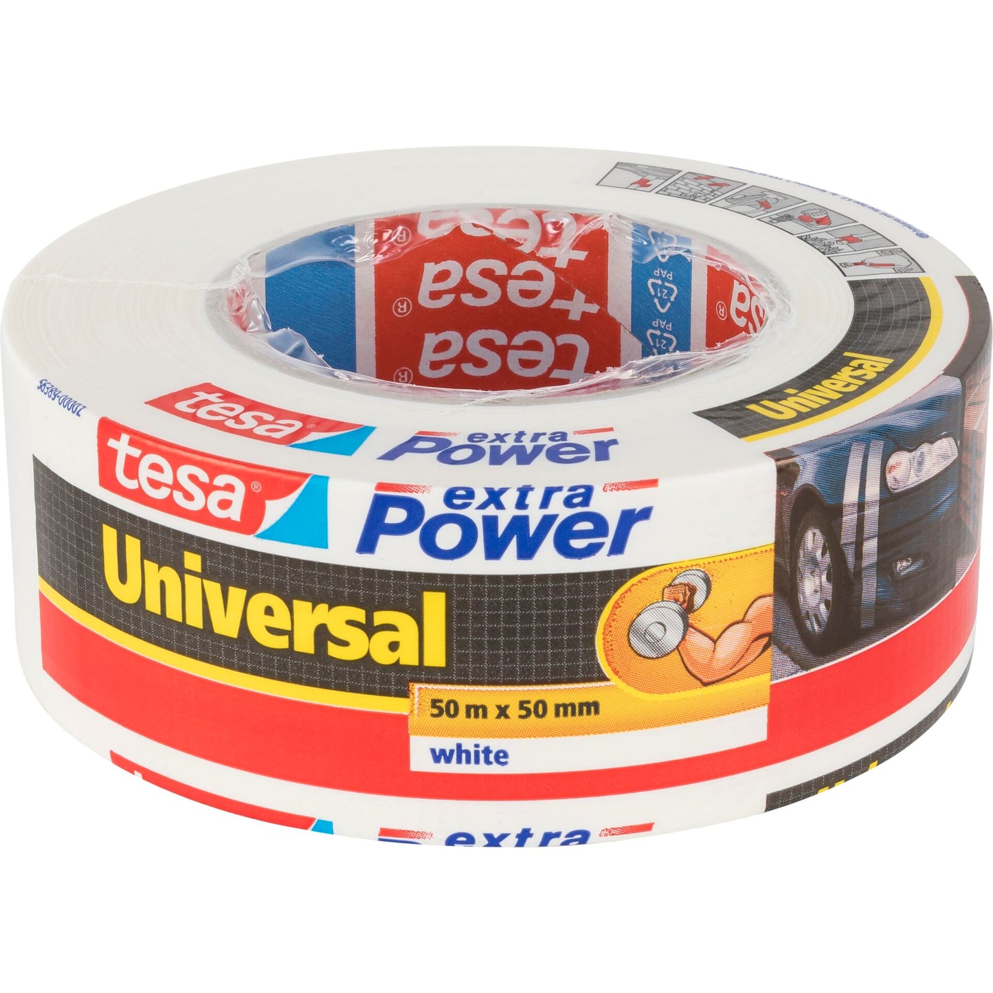 Tesa Duct Tape 50m x 50mm extra Power white 56389