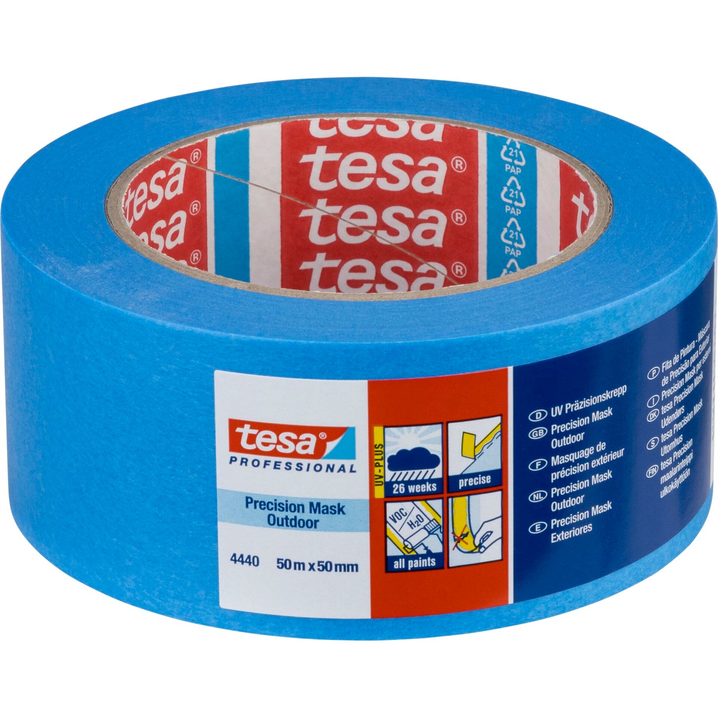 Tesa Masking Tape 50m x 50mm Preci.outd.Prof. Blue 04440