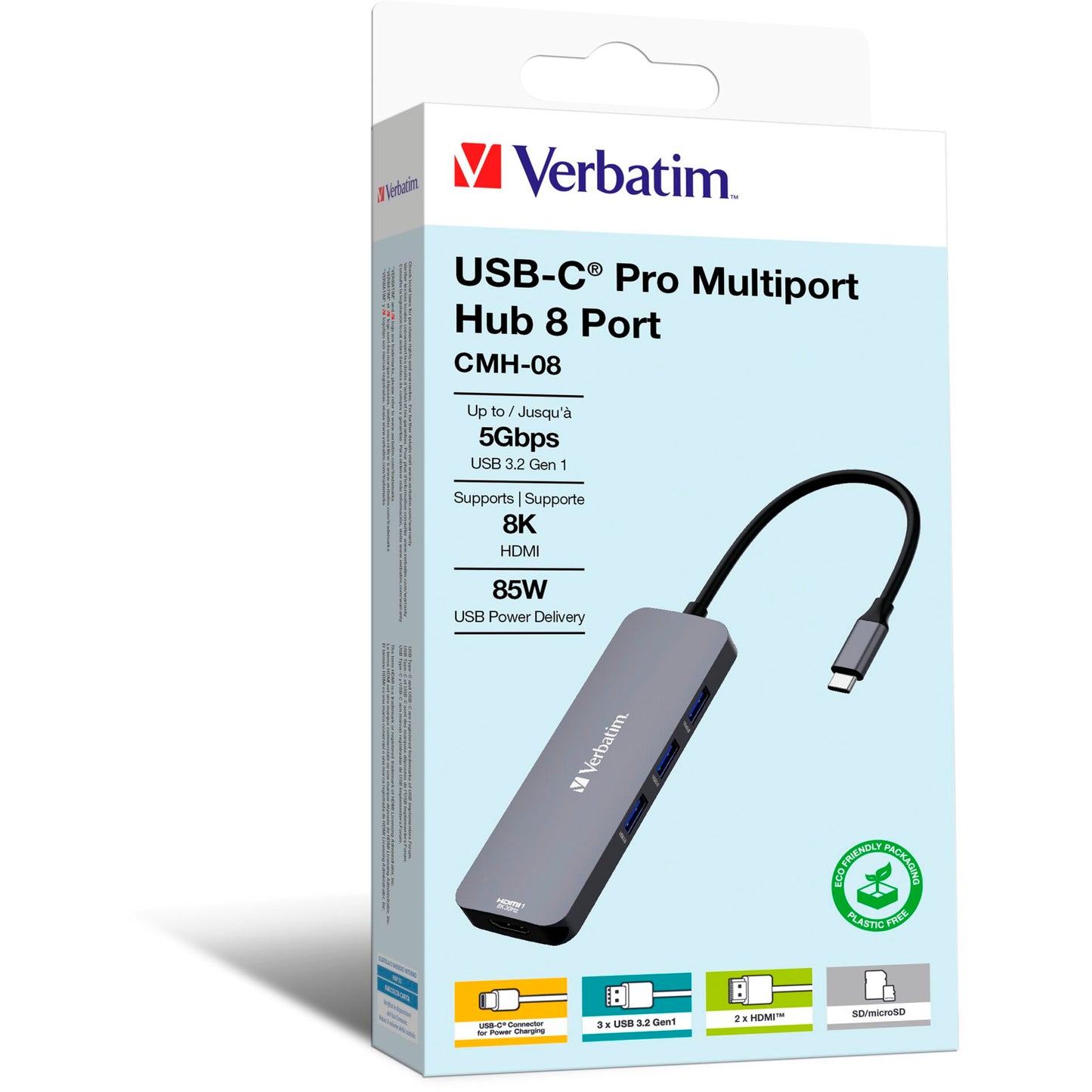 Verbatim USB-C Pro Multiport Hub 8 Port CMH-08              32151