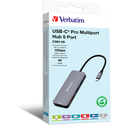 Verbatim USB-C Pro Multiport Hub 9 Port CMH-9               32152