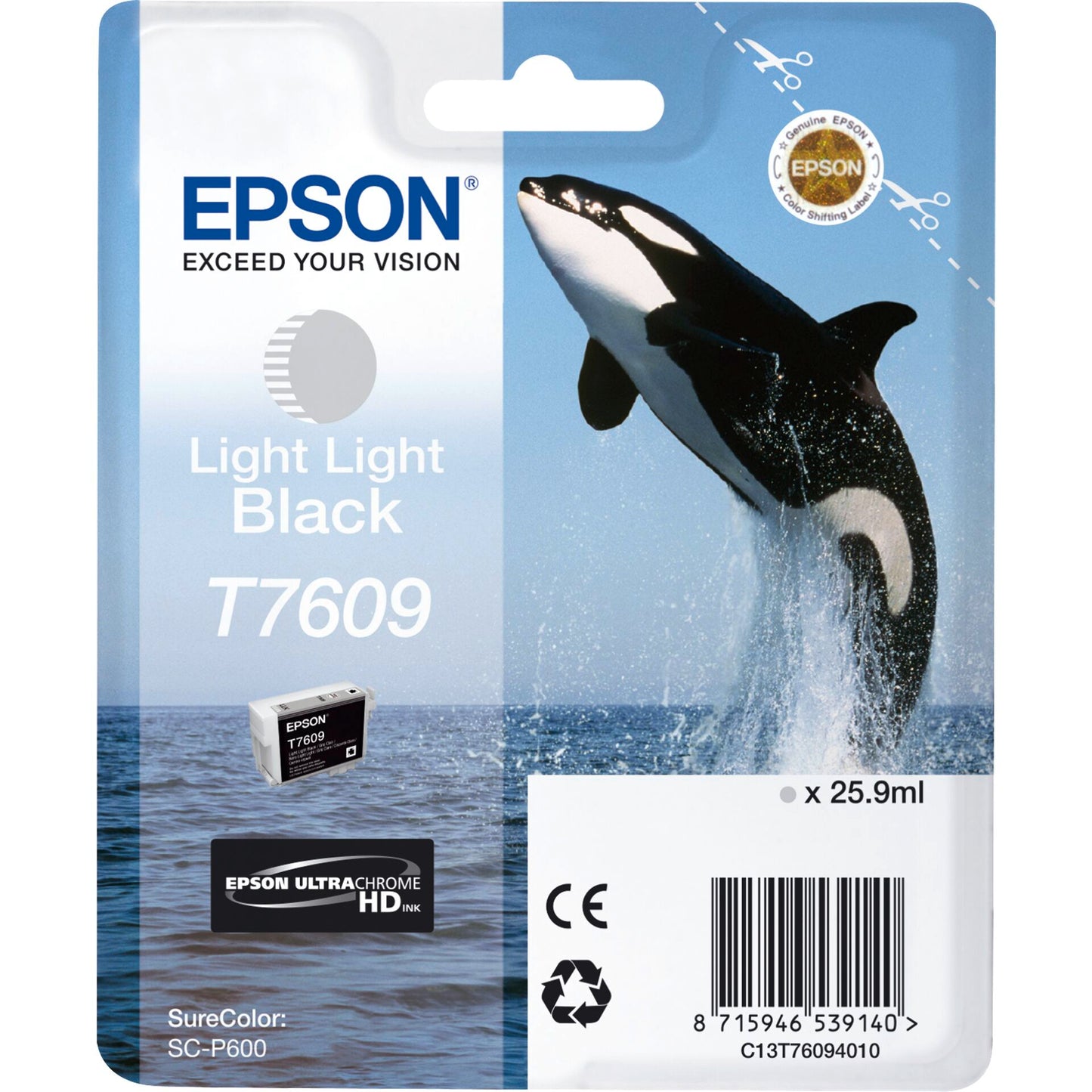Epson ink cartridge light light black T 7609