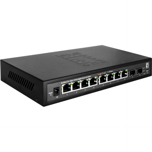 Level One GES-2110 black Hilbert 10Port Gb Smart Lite