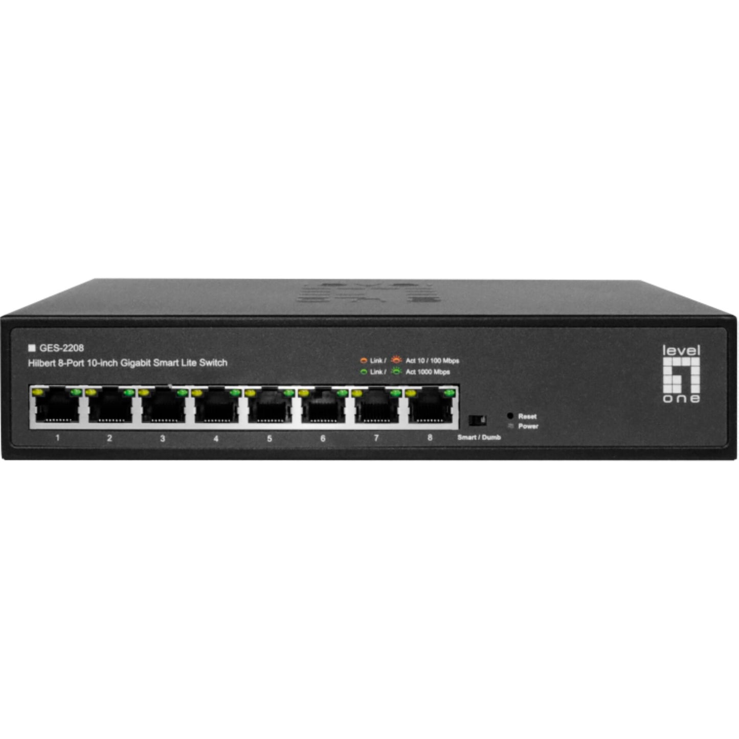 Level One GES-2208 Hilbert 8Port 10inch Gb Switch