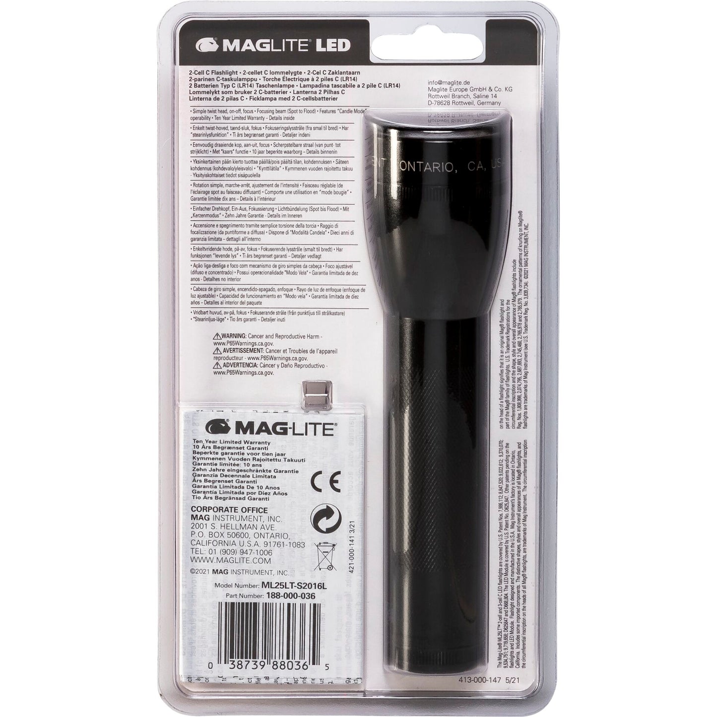 Maglite ML25LT 2 C-Cell Torch