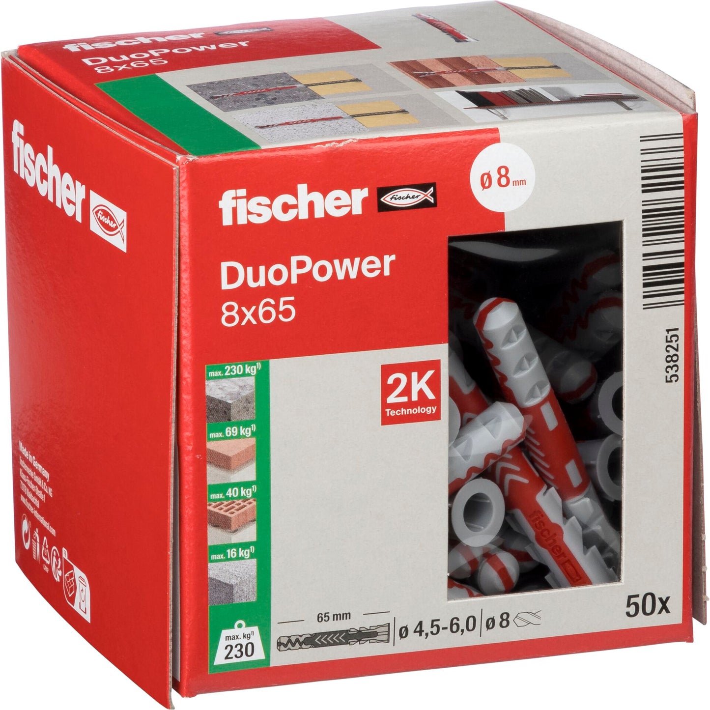 Fischer DUOPOWER 8x65 50 pcs.
