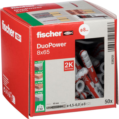 Fischer DUOPOWER 8x65 50 pcs.