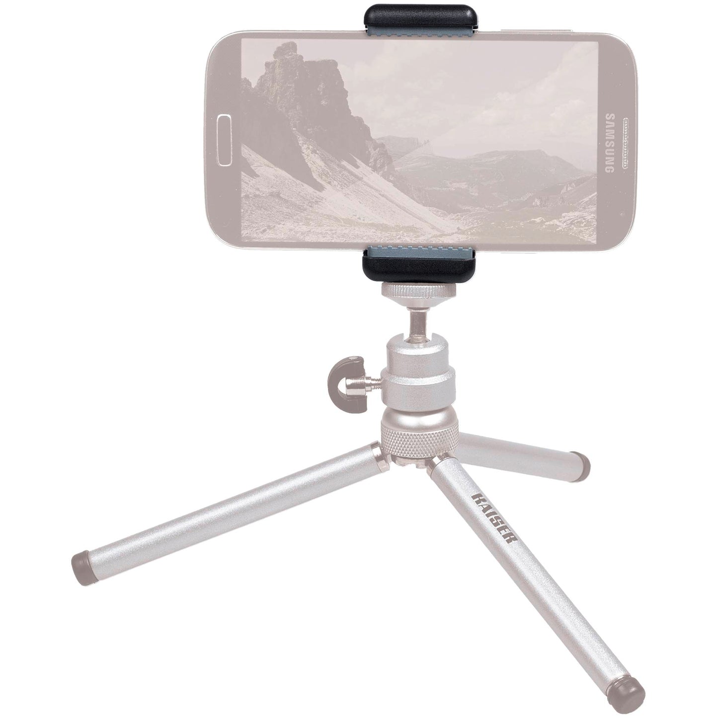 Kaiser Smartphone Mount black with 2 tripod sockets 6015